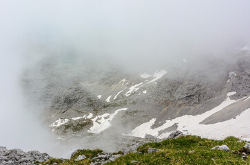 Wall Mural - rocks at mountain warscheneck in upper austria