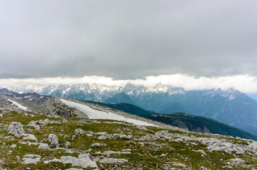 Wall Mural - rocks at mountain warscheneck in upper austria