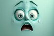 © Georgii - Cartoon face with big eyes and open mouth expressing shock and surprise