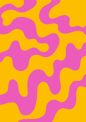 abstract wavy retro groovy background. vector illustration of groovy waves in 1970s hippie style. ps