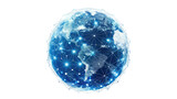 Digital globe on transparent background