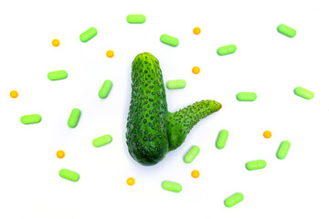 Abnormal Cucumber and Potency Pills X-Ray View