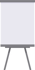 Poster - Blank whiteboard is standing on a tripod stand, suggesting a business presentation or a teaching session