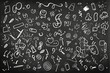 © LadiesWin - Chalkboard style scribbles and doodles in white on black