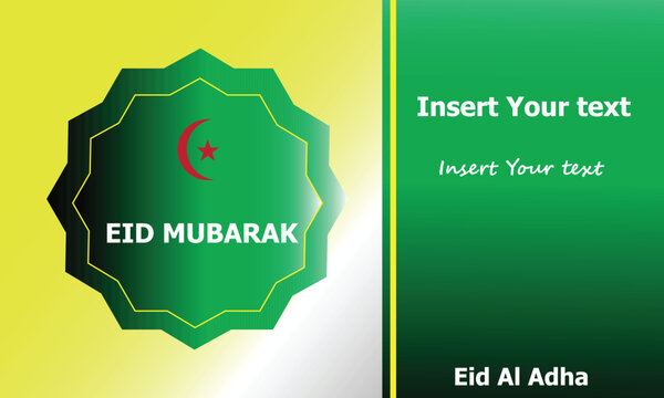 Illustration of eid al adha greeting card. Suitable for greeting for al adha holiday