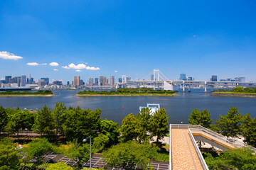 Wall Mural - 東京都 お台場から見る東京の街並み