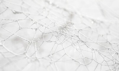 Crisscrossing lines forming a delicate web on a white backdrop, abstract background