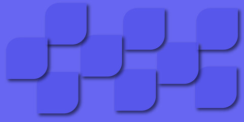 square pattern on banner with shadow. abstract color geometric background with copy space. modern an