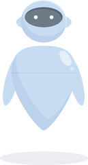Poster - Cartoon robot floating and waiting for a command