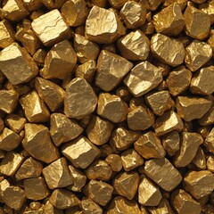 Wall Mural - Golden Nuggets Raw Wealth from the Earth