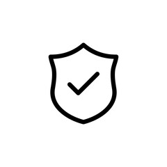 Leinwandbilder - Shield check mark icon or security shield protection icon with tick symbol	