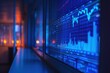 © Игорь Розводовский - Displaying a stock market chart. Digital growth charts in blue tones. Abstract business trends