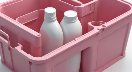 Sticker - bottles of milk on a shelf