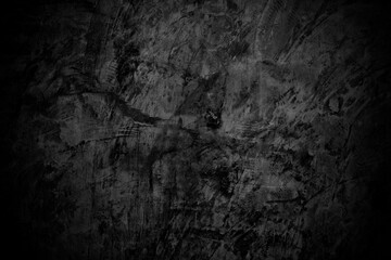 Wall Mural - Old wall texture cement dark black gray background abstract grey color design are light with white gradient background.