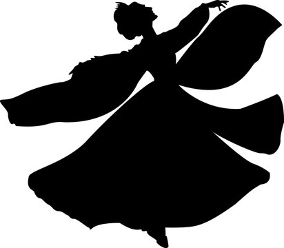 Small design of woman cloth and dance black svg vector cut file cricut silhouette design for t-shirt  music club sticker etc