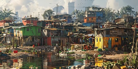 Wall Mural - a kenya slum 