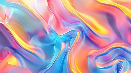 Wall Mural - glossy gradient wave background with 3d design.