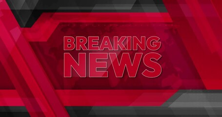 Poster - Breaking News Animation Background in Modern and Professional Style. 4K 60 FPS News and media concept backdrop.