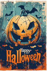 Happy halloween banner or party invitation illustration

