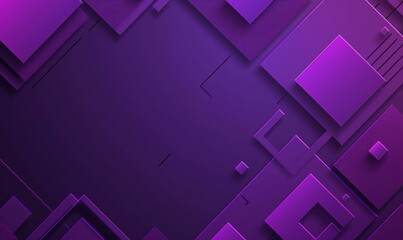 Aufkleber - a vibrant purple gradient background featuring various overlapping geometric shapes such as squares 