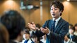 © StudioFF - 講演をする日本人ビジネスマン