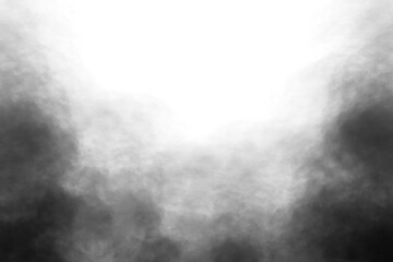 realistic black smoke or fog isolated white background. rising smoke texture overlays. graphic desig