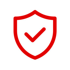 Wall Mural - shield with check mark icon