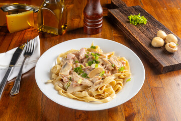 Canvas Print - pasta with mushrooms