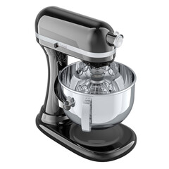 Poster - Stand Kitchen Mixer, black color. 3D rendering isolated on transparent background