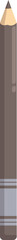 Poster - Dark brown wooden pencil with a silver ferrule is standing up on a white background