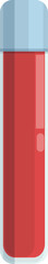 Poster - Medical test tube containing a red liquid, possibly for blood or urine analysis, used in a laboratory setting