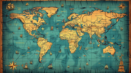 Poster - a image of a world map