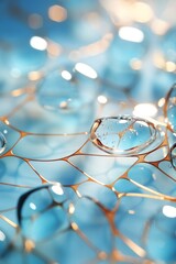 water droplets on the surface of a net