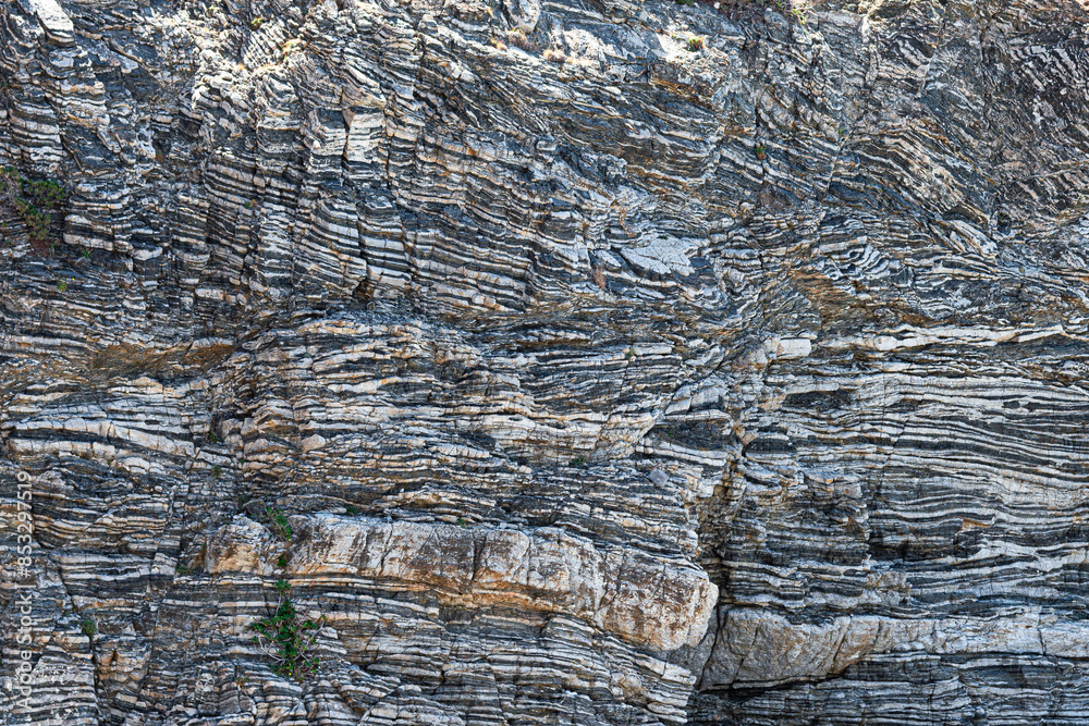 Compression Rings On Rocks Nature force compressed cracked rock layers structure formation close ...