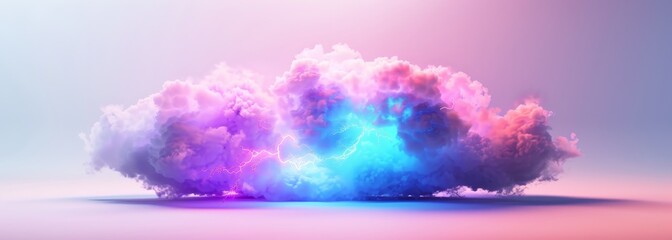 Wall Mural - Fantasy colorful cloud isolated on white wallpaper background