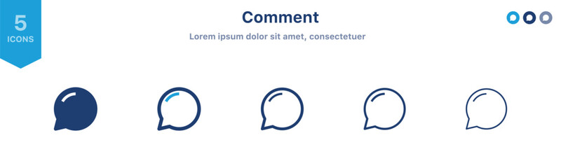 Wall Mural - Comment icon set. comment speech bubble icon symbol ; social media comment vector icon ; Chat Message Bubbles icons