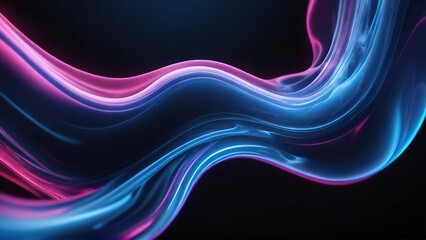 Wall Mural - Abstract liquid background. Futuristic fluid backdrop. Neon smoke. Wave shape. Energy flow. Sci-fi stock illustration