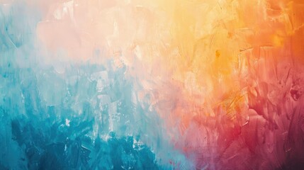 Canvas Print - Abstract Colorful Gradient Background - Blue, Pink, Yellow, and Orange