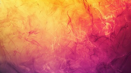 Wall Mural - Abstract Background with Swirling Yellow and Pink Smoke