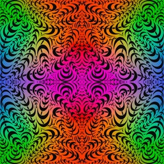 Abstract, Beautiful multicolored lines, Lines with many colors without fixed shapes create images, Beautiful multicolored lines create images, Doodles, Patterns.