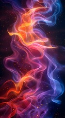 Poster - Mesmerizing Chromatic Interplay of Ethereal Bioluminescent Flowing Geometry