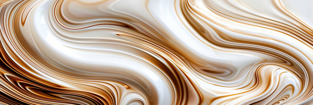 Milk and coffee swirl abstract background with smooth and creamy texture.