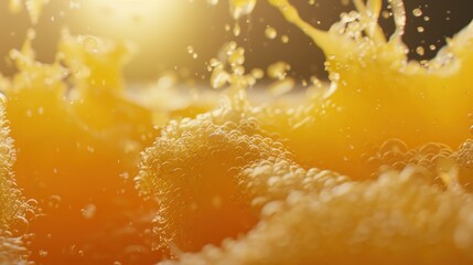 Sticker - Orange Juice Splash with Bubbles