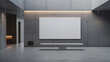 © Kafka - Empty Frame Artwork Mockup in Contemporary Brutalism Minimalist Living Room
