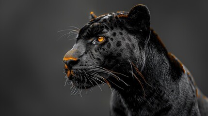 Poster - panther head black  