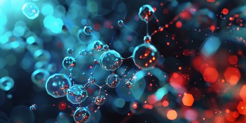 Poster - Dynamic molecular structure visualization, showcasing the dynamic movements and interactions within molecules