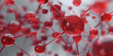 Poster - Modern molecular structure visualization, representing the elegance and complexity of chemical structures