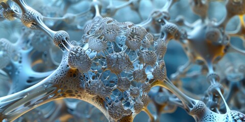 Poster - Innovative molecular structure design, depicting the intricate patterns and arrangements within molecules