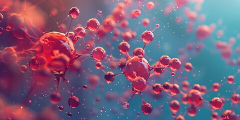 Poster - Complex molecular structure illustration, highlighting the sophisticated arrangement of atoms and bonds