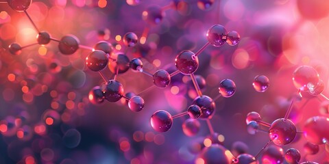 Poster - Digital molecular structure visualization, featuring a detailed representation of molecular compositions